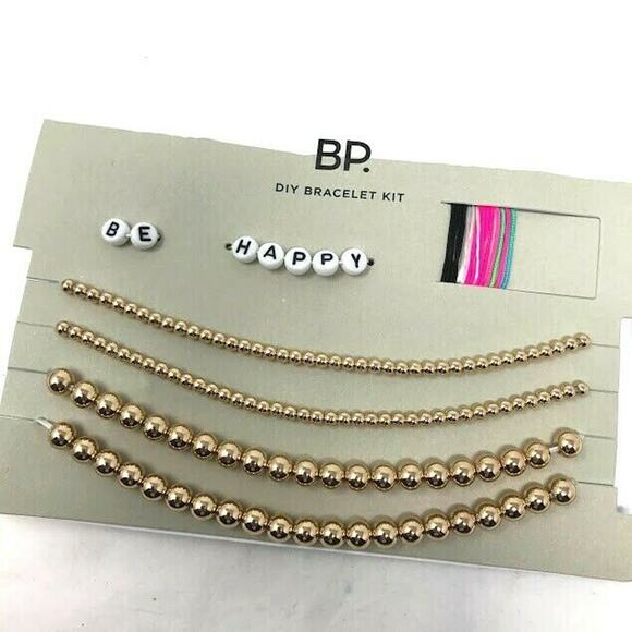 BP. Nordstrom DIY Necklace Kit Alphabets BE HAPPY Charms NWT - Picture 1 of 3